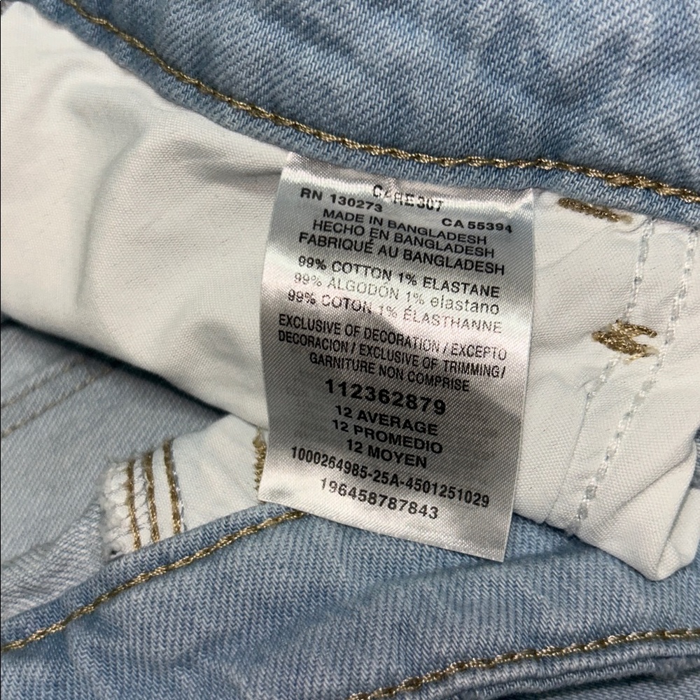 Wrangler Light Blue Denim Mini Skirt with Frayed Hem - Picture 4 of 4